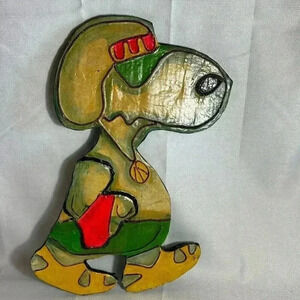 Peanuts Snoopy Decor 19" x 12" with hanger on back-vintage 80s‎